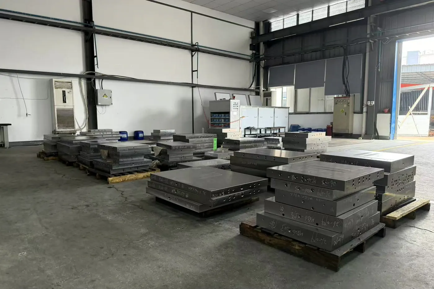 Mould bases prepared for IML packaging mould production
